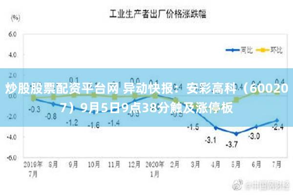 炒股股票配资平台网 异动快报：安彩高科（600207）9月5日9点38分触及涨停板